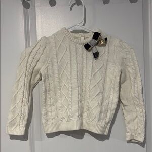 Gymboree cream color Crew Neck Cable Knit Sweater girls size 5T